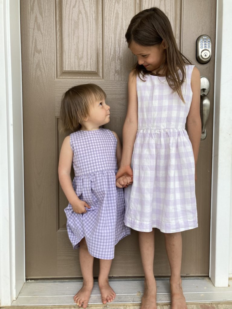 Read more about the article Easter 2022 upcycled men’s shirt to toddler dress refashion
